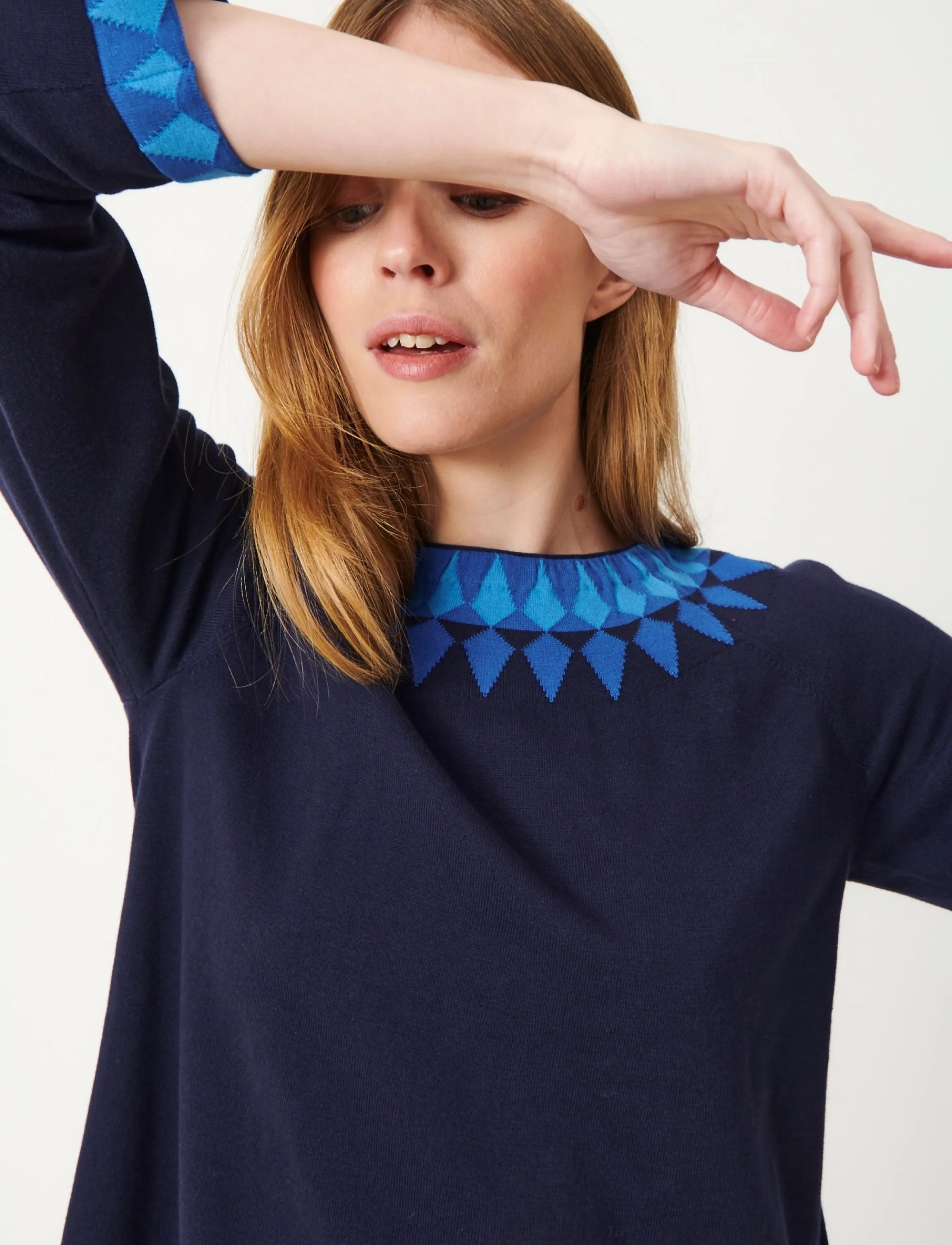 Jumperfabriken - Tindra Dress - stickade klänningar - navy - 4