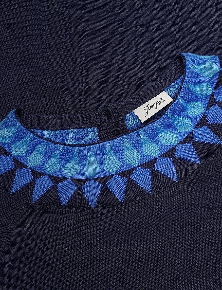 Jumperfabriken - Tindra Dress - stickade klänningar - navy - 5