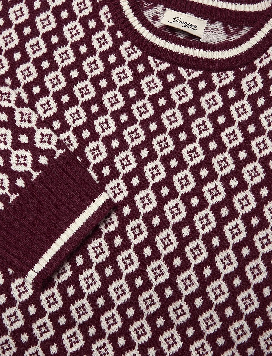 Jumperfabriken - Clothilde Jumper - jumpers - burgundy - 4