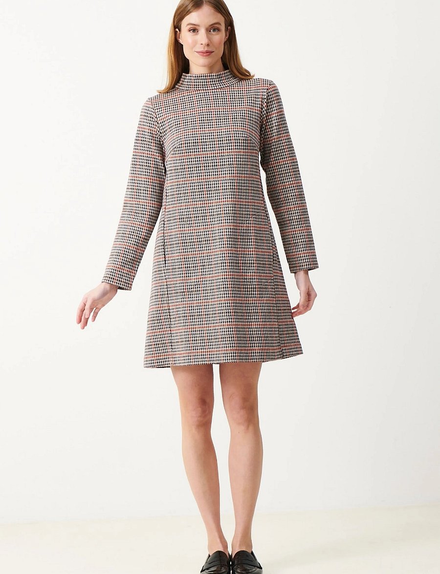 Jumperfabriken - Bernadette Dress Glencheck - kurze kleider - multi - 0