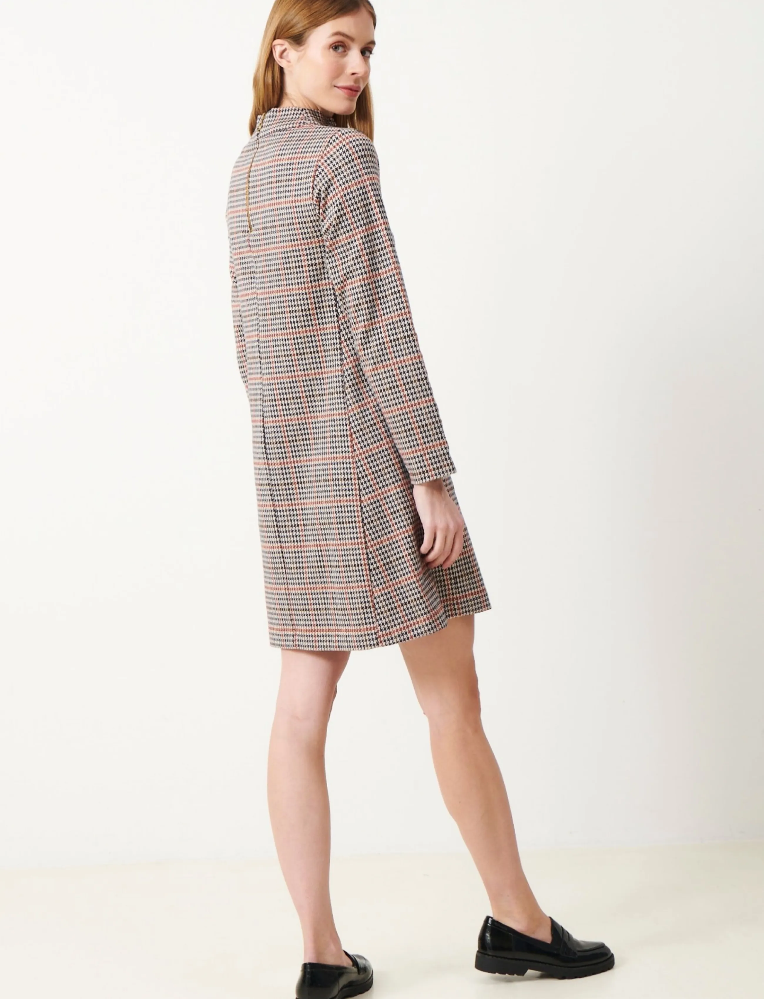 Jumperfabriken - Bernadette Dress Glencheck - kurze kleider - multi - 3