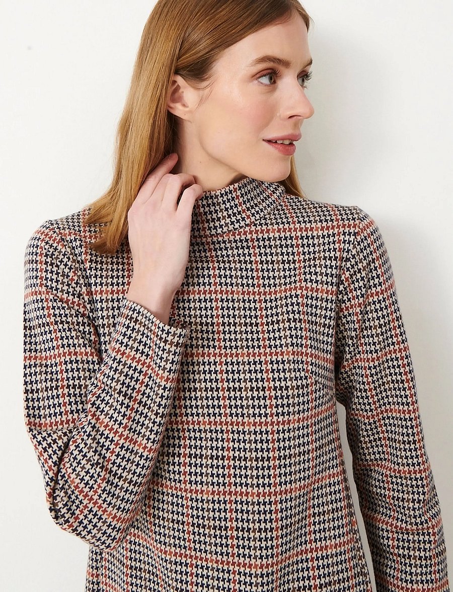 Jumperfabriken - Bernadette Dress Glencheck - kurze kleider - multi - 4