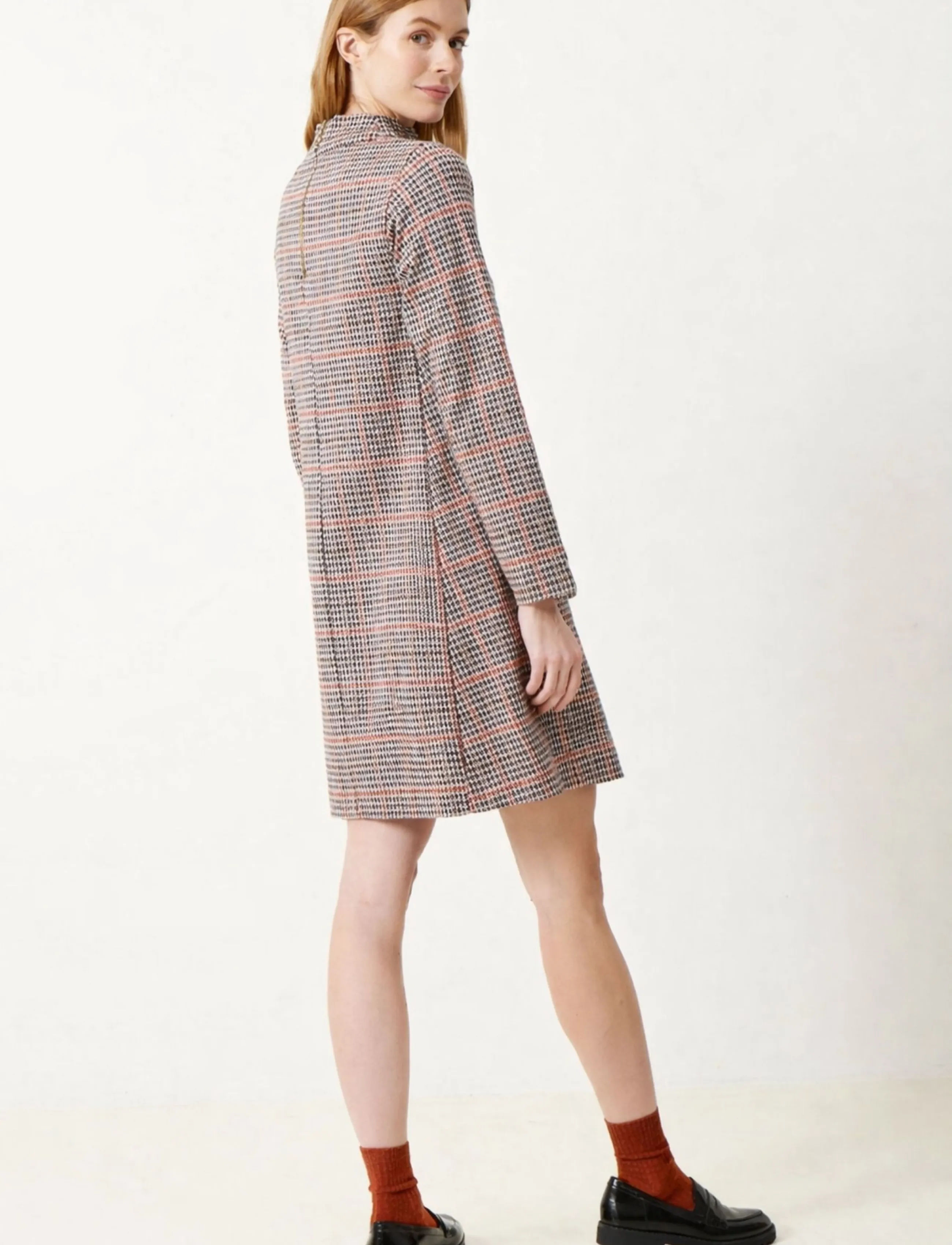 Jumperfabriken - Bernadette Dress Glencheck - kurze kleider - multi - 5