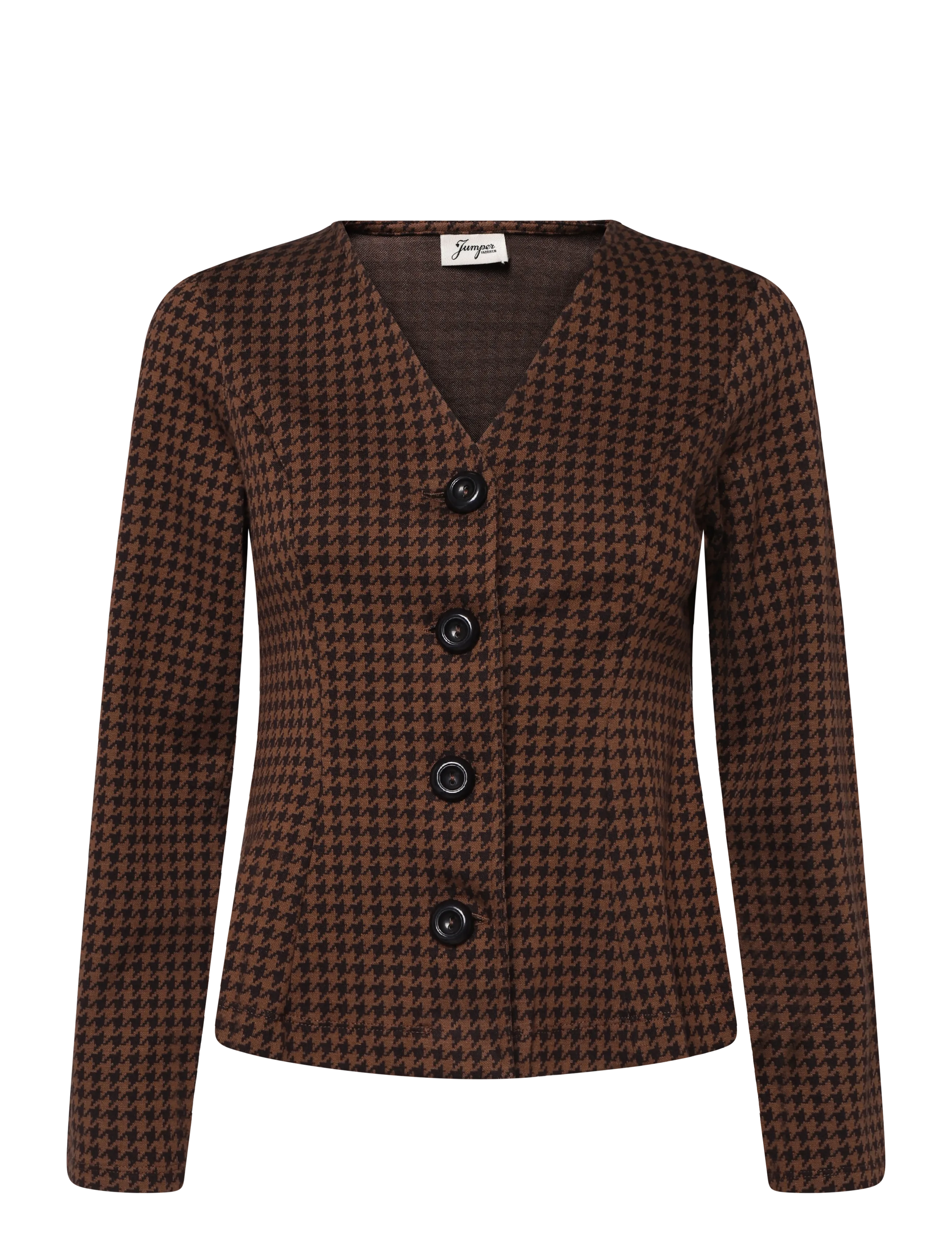 Jumperfabriken Brielle Blazer Houndstooth - Kleidung - BROWN / brown