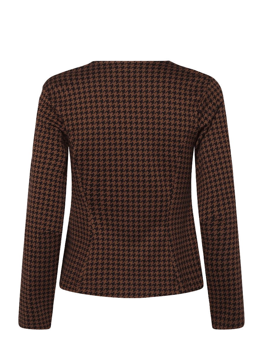 Jumperfabriken - Brielle Blazer Houndstooth - korte blazere - brown - 2