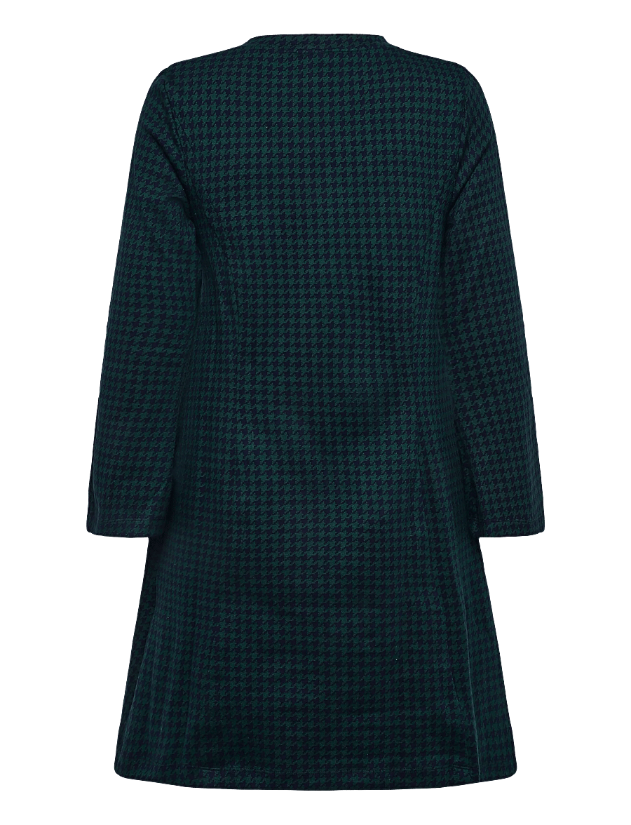 Jumperfabriken - Janet Dress Houndstooth - minikleidid - green - 2