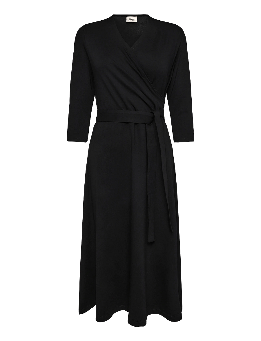 Jumperfabriken - Kaia Dress - omlottklänningar - black - 0