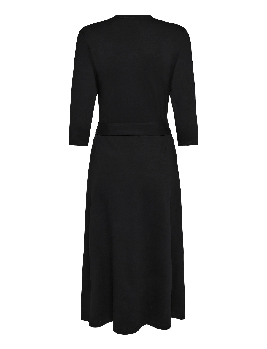 Jumperfabriken - Kaia Dress - omlottklänningar - black - 1