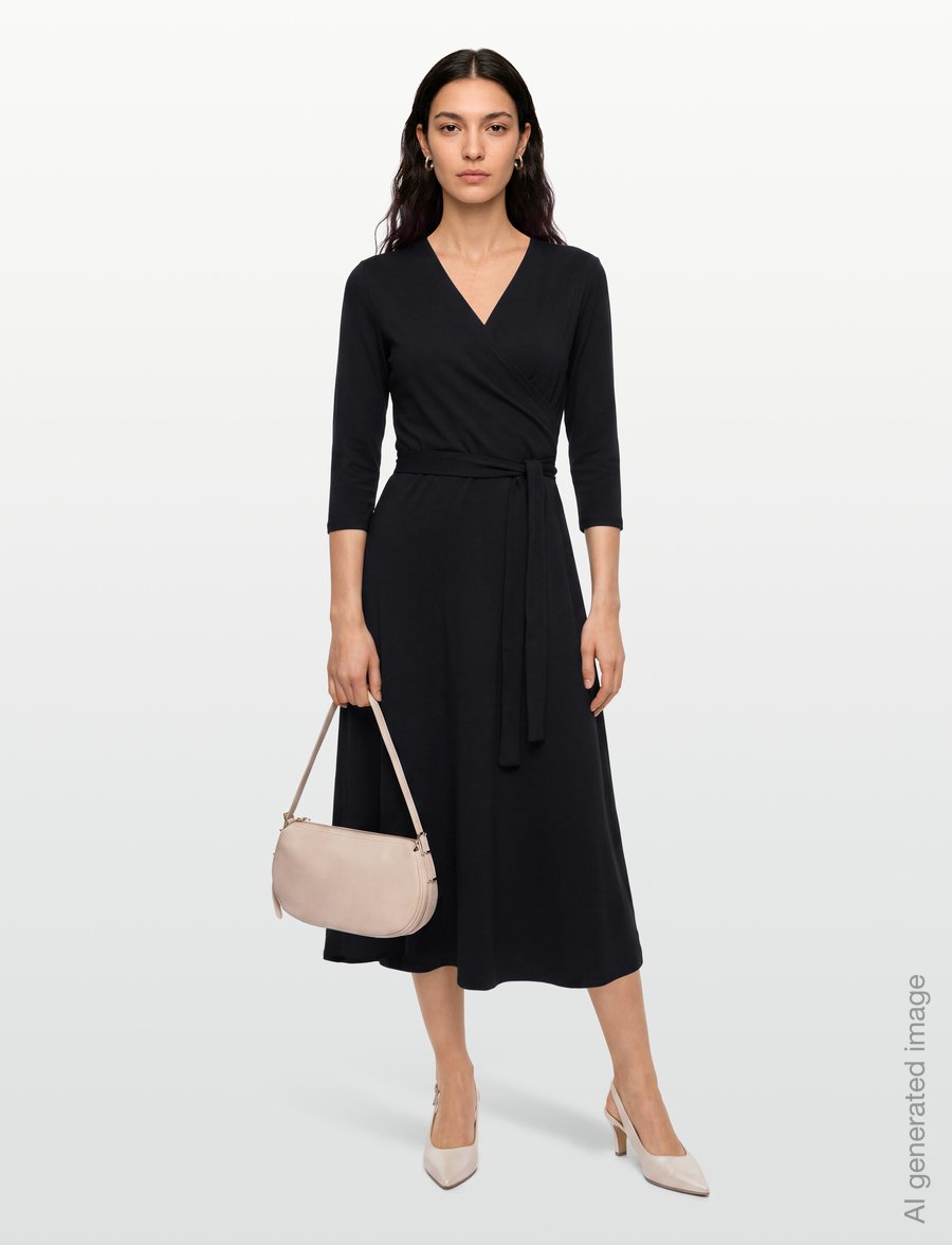 Jumperfabriken - Kaia Dress - slå-om-kjoler - black - 0