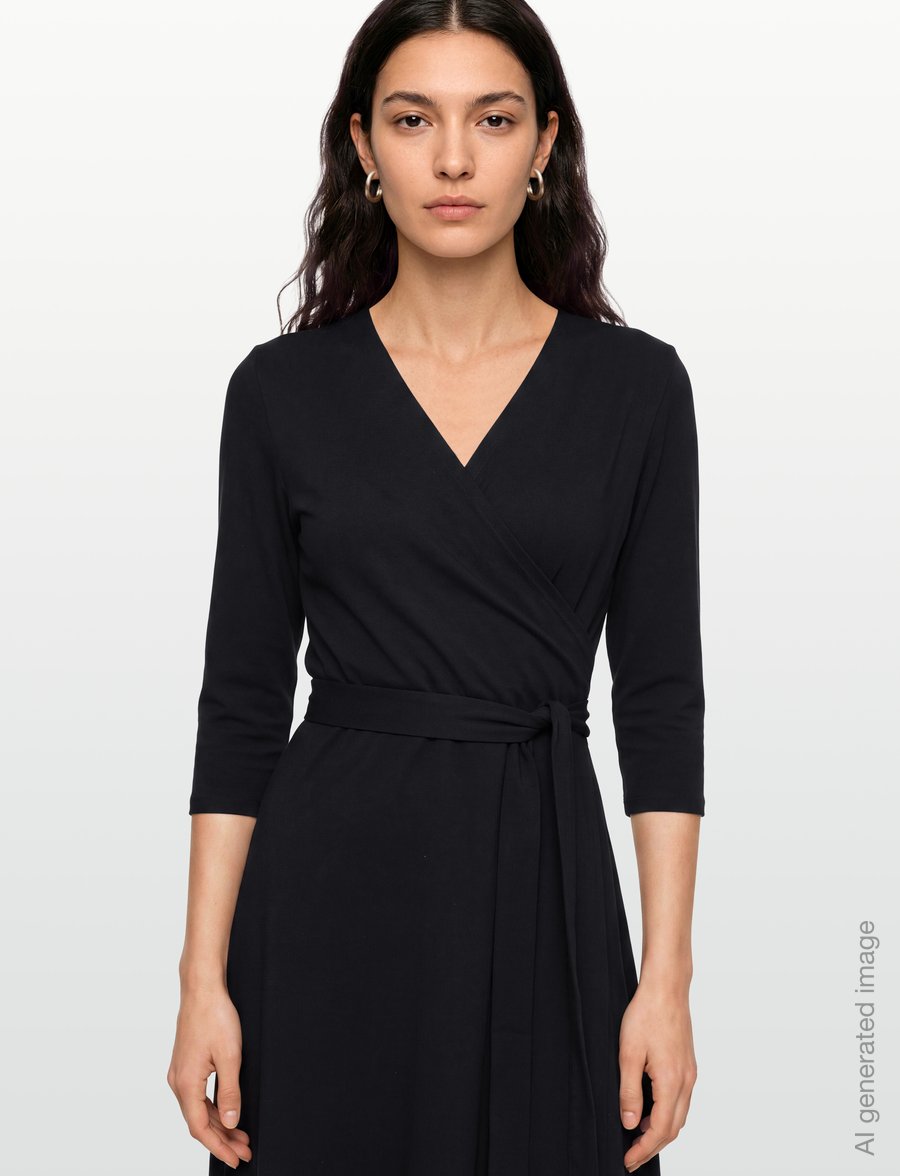 Jumperfabriken - Kaia Dress - slå-om-kjoler - black - 3