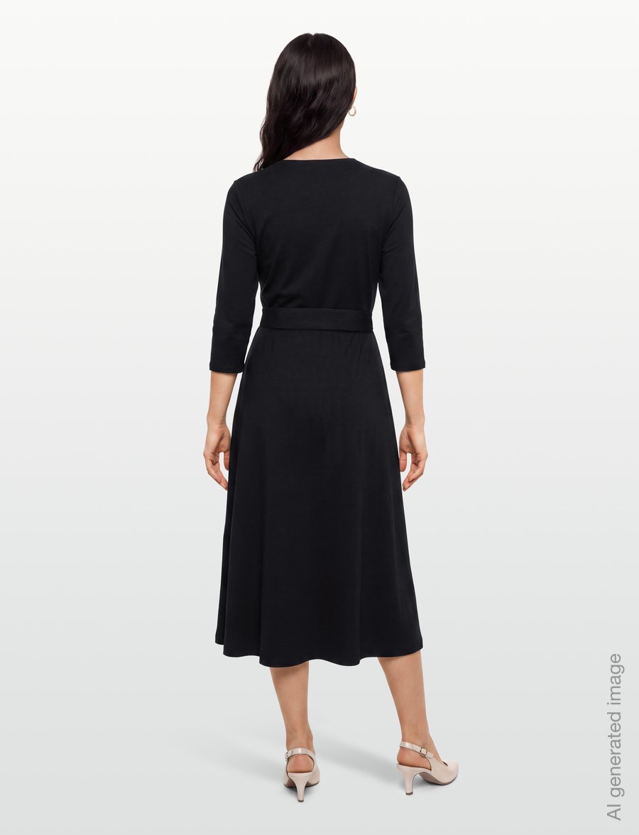 Jumperfabriken - Kaia Dress - slå-om-kjoler - black - 4