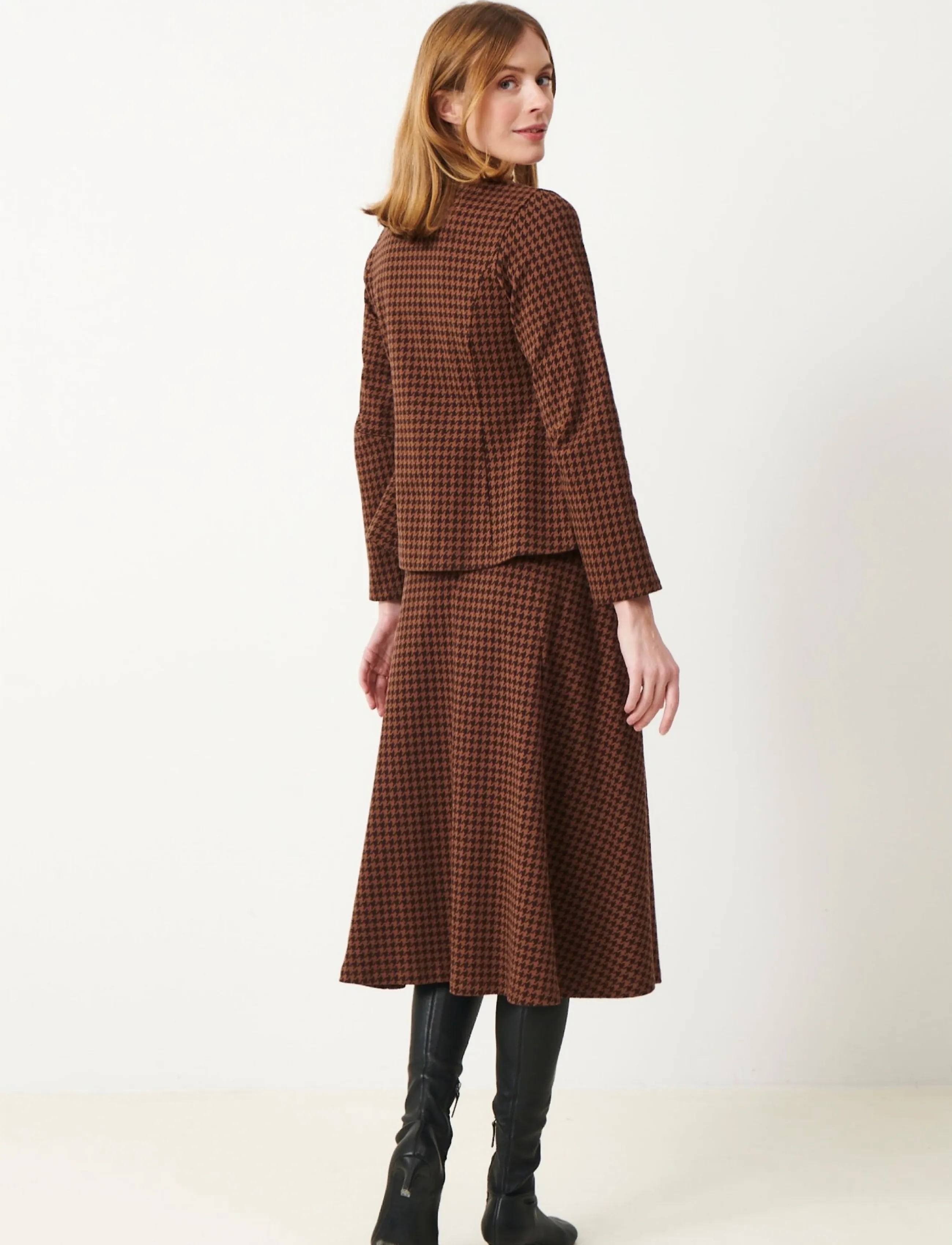 Jumperfabriken Sanna Skirt Houndstooth midikjolar dam – bild 2