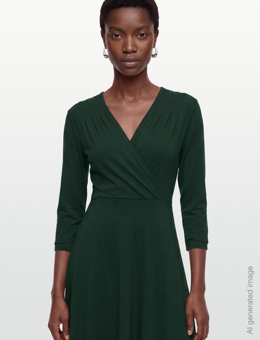 Jumperfabriken - Tamara Dress - slå-om-kjoler - green - 3