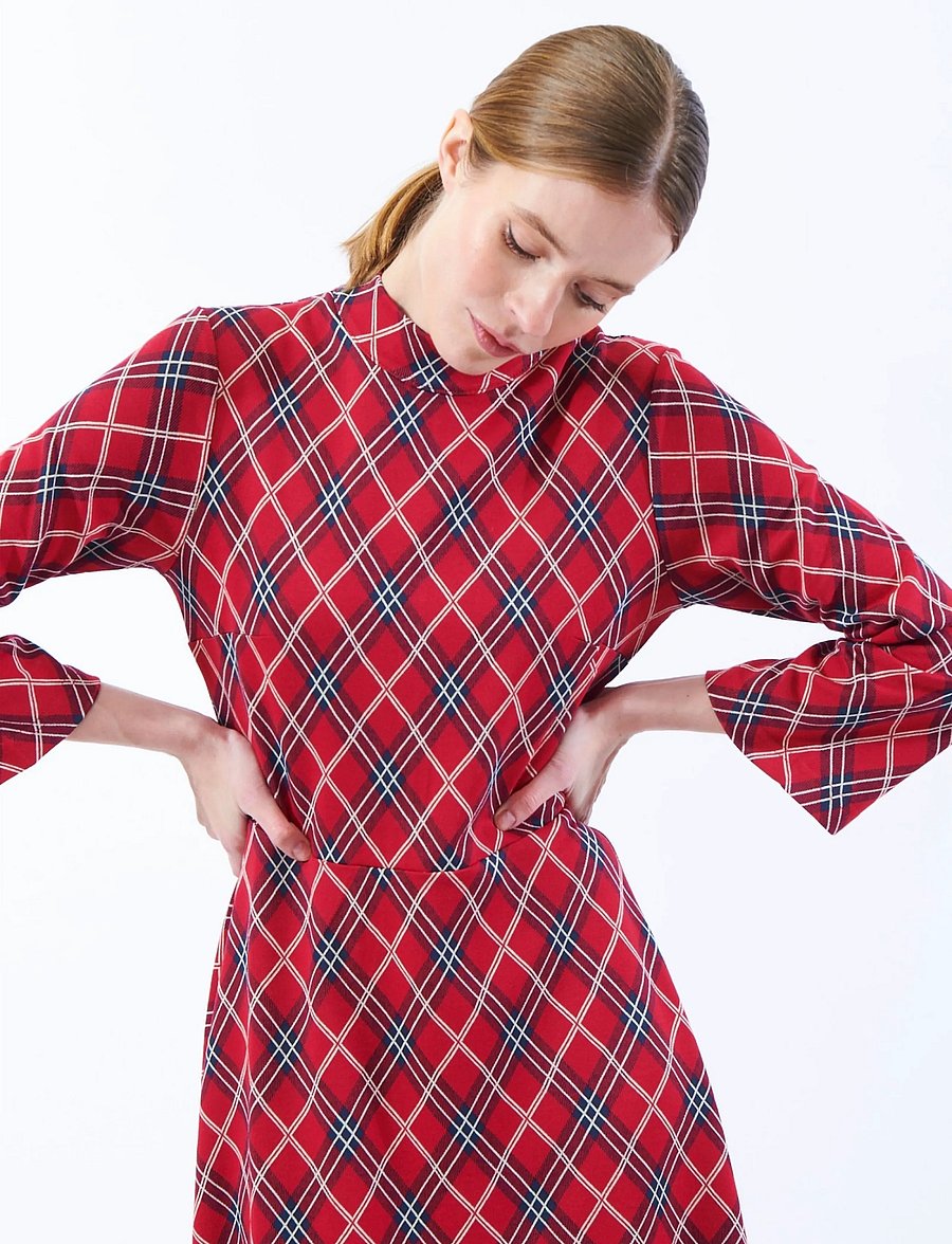 Jumperfabriken - Bertha Dress - minikleidid - red - 4