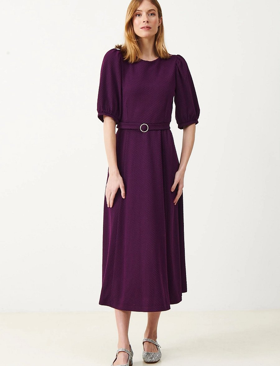 Jumperfabriken - Clemence Dress - midikleidid - purple - 0