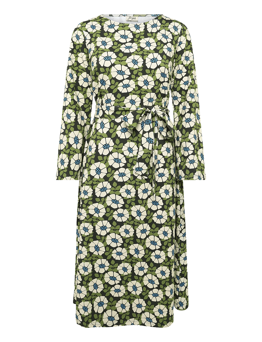 Jumperfabriken - Lenita Dress - midi kjoler - green - 0