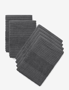 Check Håndklær 70x140 4 pcs, 50x100 2 pcs. (615057) mørk grå, Juna