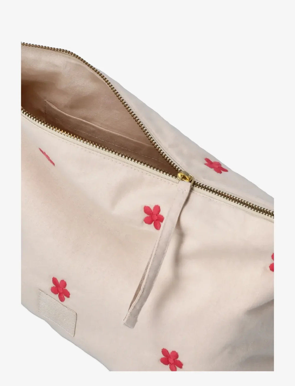 Juna - Daisy Karla Toiletry Bag 30x10x20 cm sand/red - sminkväskor - sand/red - 2