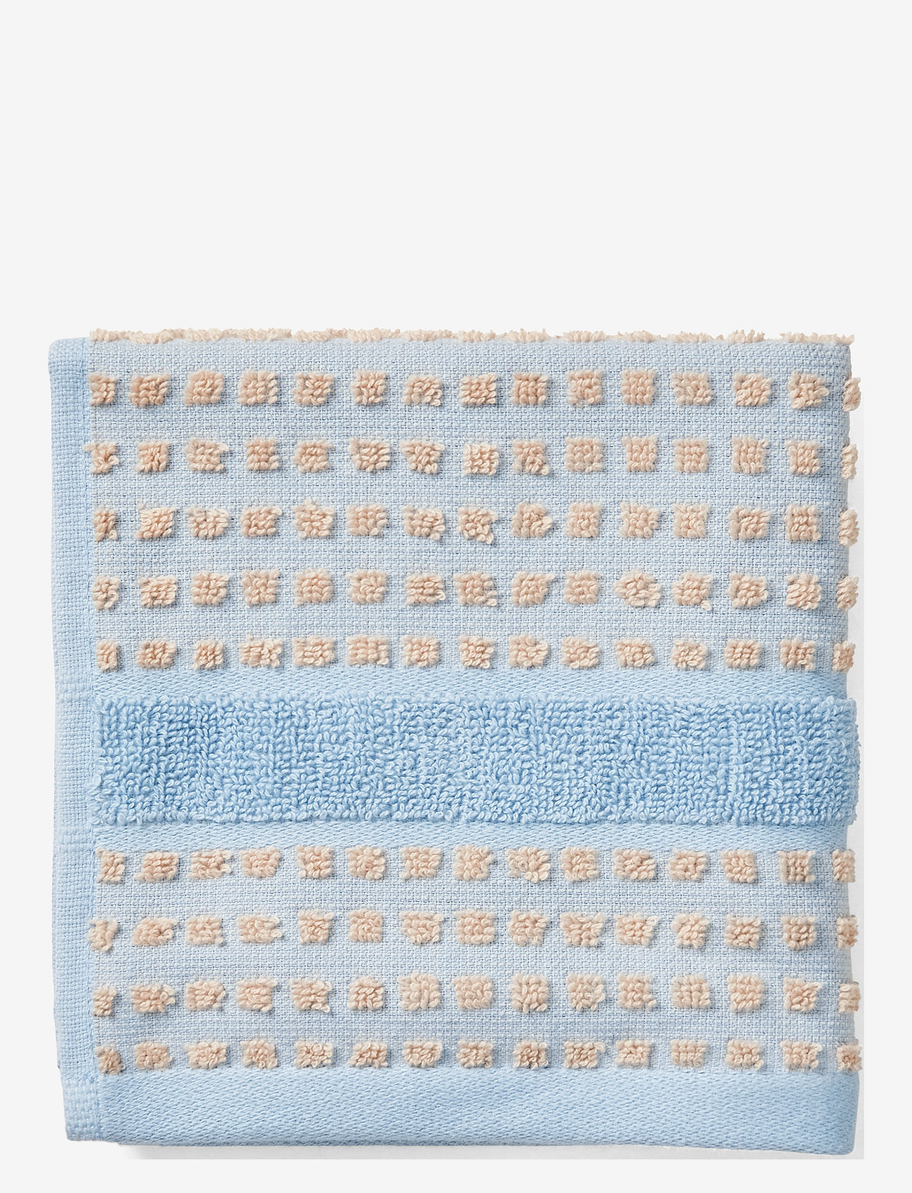 Juna - Check Face cloth 30x30 cm light blue/sand - lowest prices - light blue/sand - 0