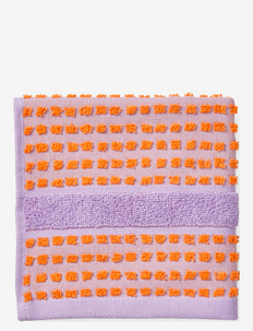 Check Face cloth 30x30 cm lavender/peach, Juna