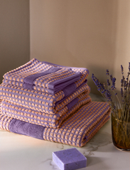 Juna - Check Face cloth 30x30 cm lavender/peach - najniższe ceny - lavender/peach - 2