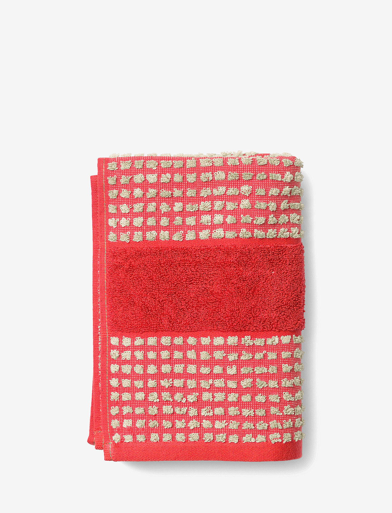 Juna - Check Towel 70x140 cm red/sand - saunalinad - red/sand - 1