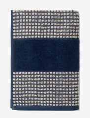 Juna - Check Towel 70x140 cm dark blue/sand - alhaisimmat hinnat - dark blue/sand - 3