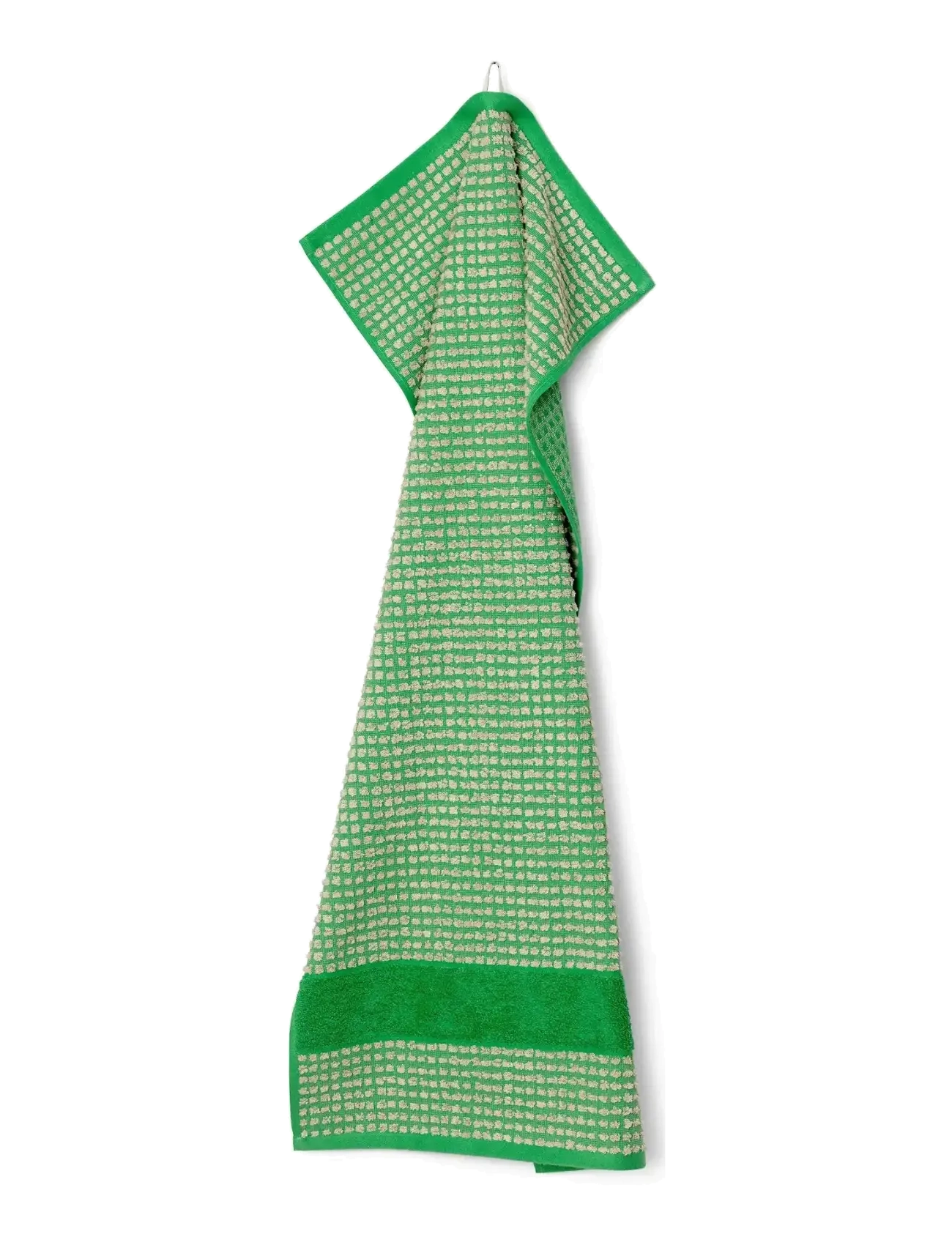 Juna - Check Towel 50x100 cm green/sand - die niedrigsten preise - green/sand - 1