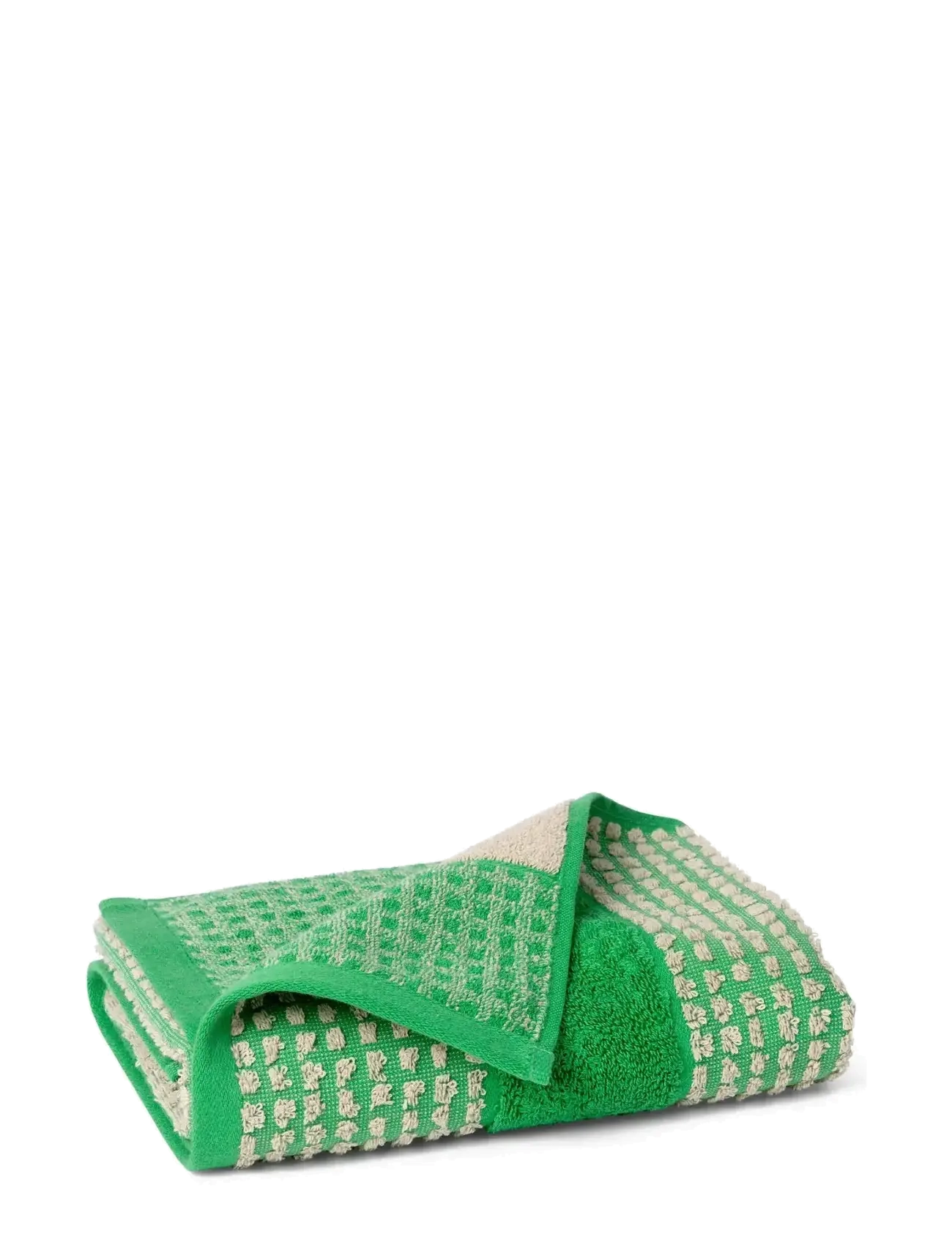 Juna - Check Towel 50x100 cm green/sand - die niedrigsten preise - green/sand - 2