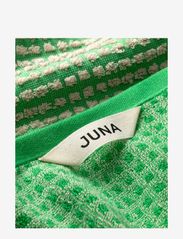 Juna - Check Towel 70x140 cm green/sand - alhaisimmat hinnat - green/sand - 3