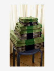 Juna - Check Towel 70x140 cm green/sand - alhaisimmat hinnat - green/sand - 5