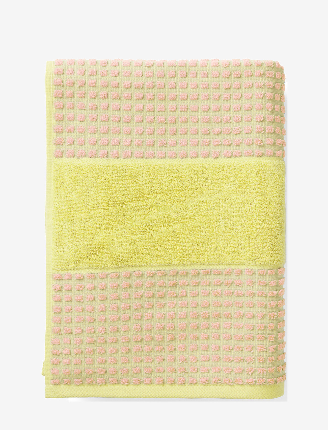 Juna - Check Towel 50x100 cm yellow/pink - serviettes pour le bain - yellow/pink - 0