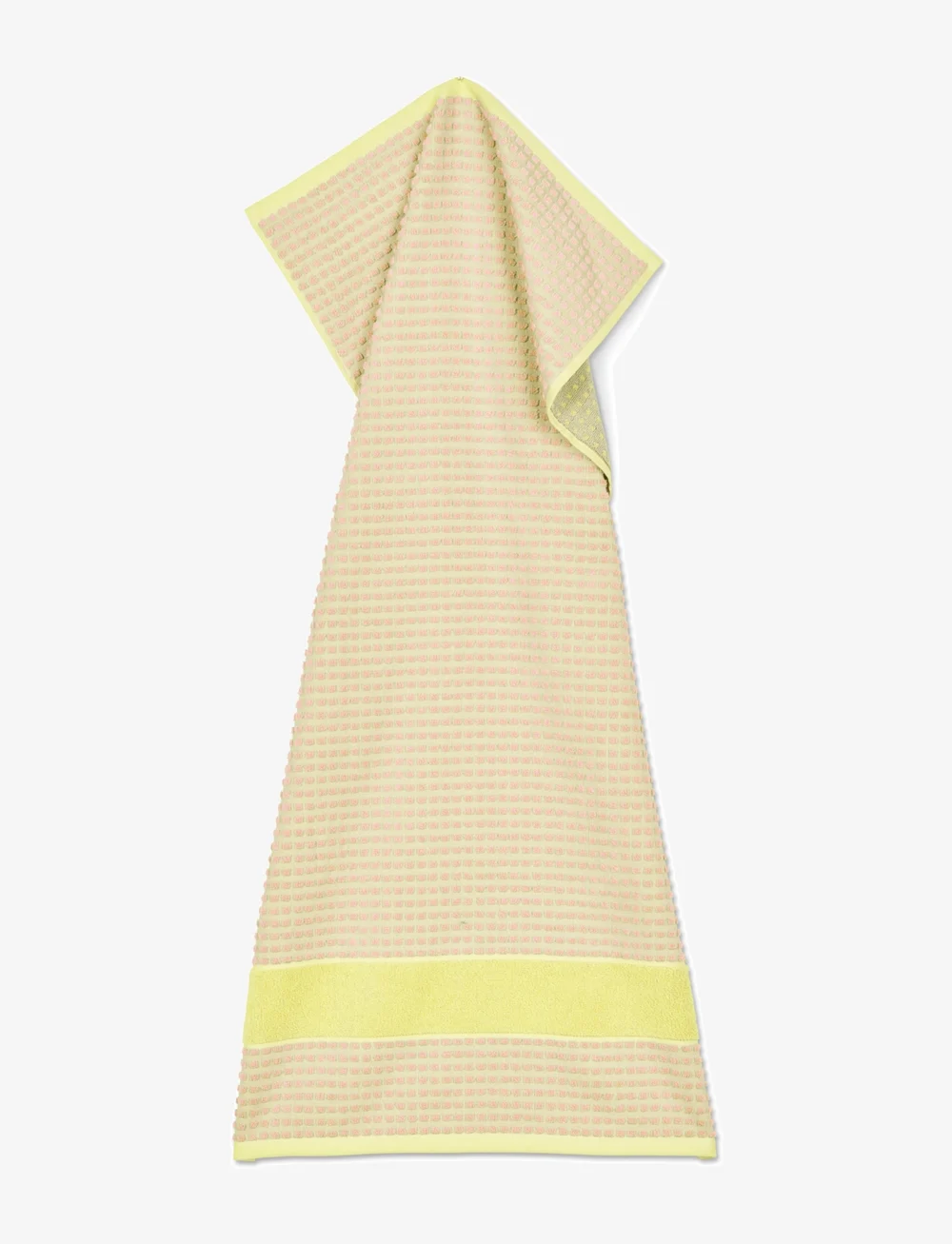 Juna - Check Towel 50x100 cm yellow/pink - badetücher - yellow/pink - 1