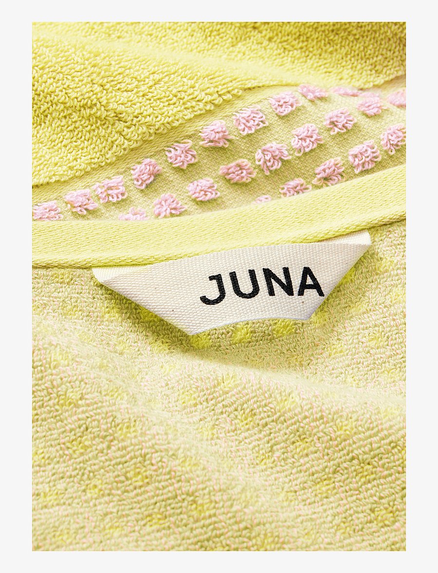 Juna - Check Håndklæde 70x140 cm gul/pink - badehåndklæder - yellow/pink - 2
