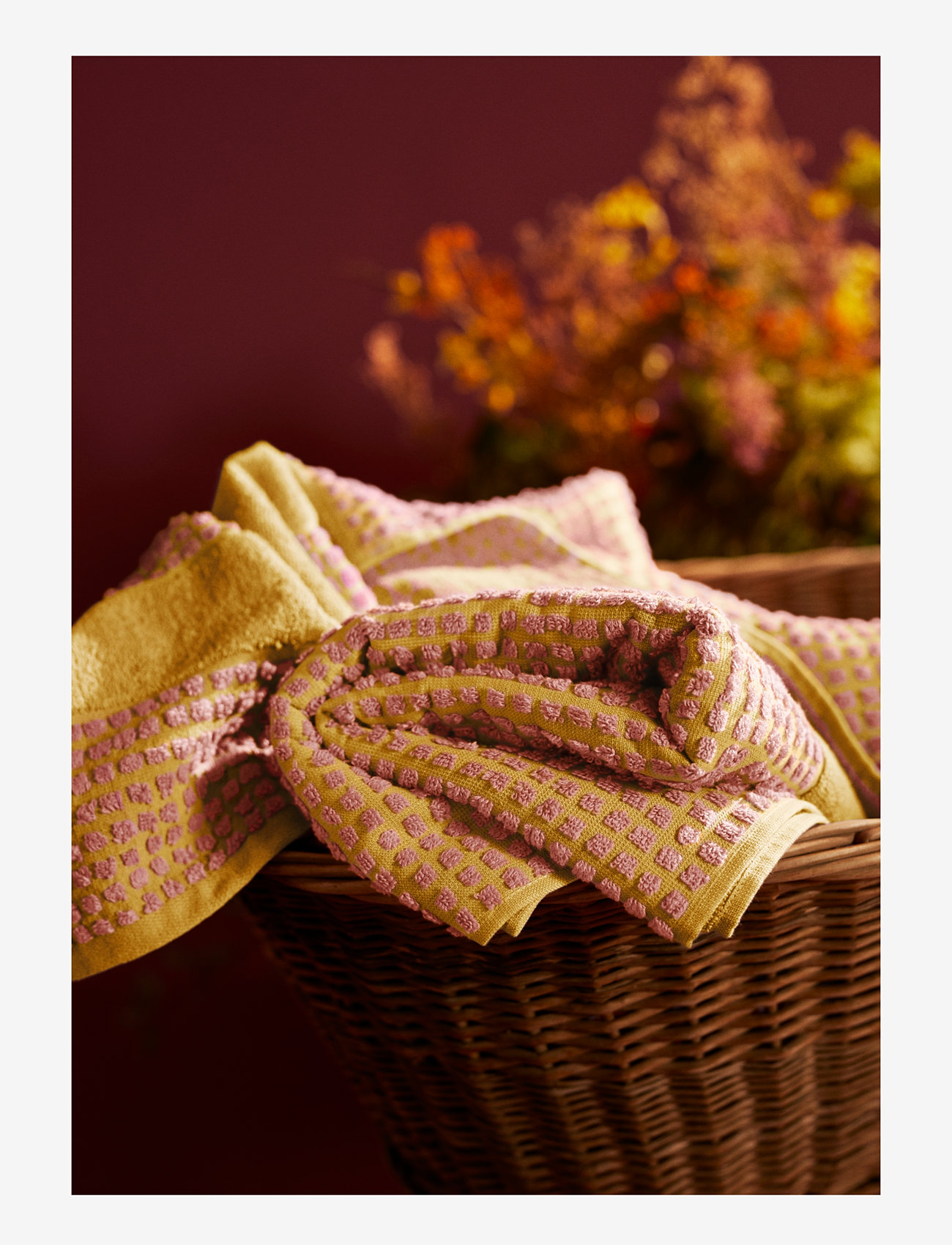 Juna - Check Towel 70x140 cm yellow/pink - kylpypyyhkeet - yellow/pink - 3