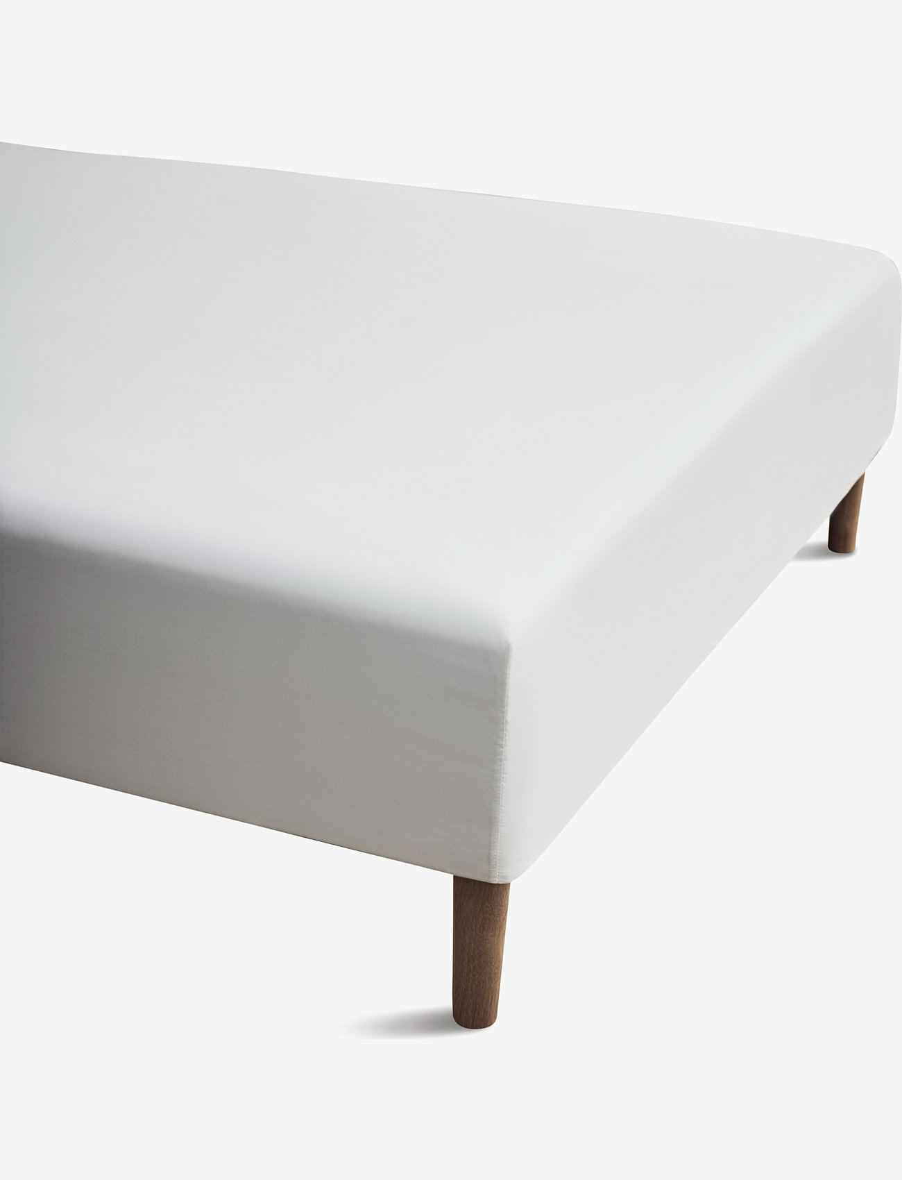 Juna - Percale Fitted sheet w/elastic 90x30x200 cm white - die niedrigsten preise - white - 0
