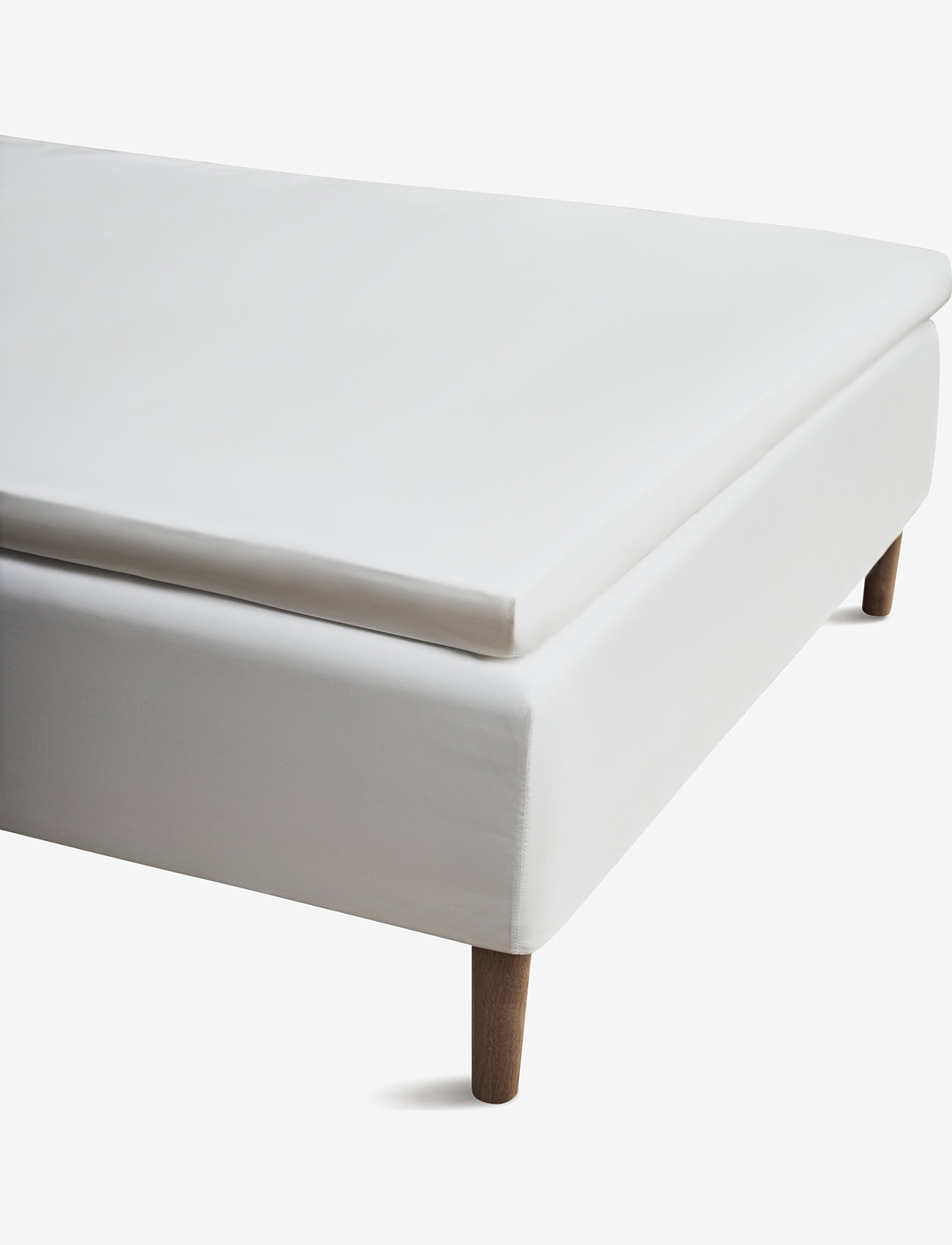 Juna - Percale Fitted sheet w/o elastic 90x210 cm white - alhaisimmat hinnat - white - 0
