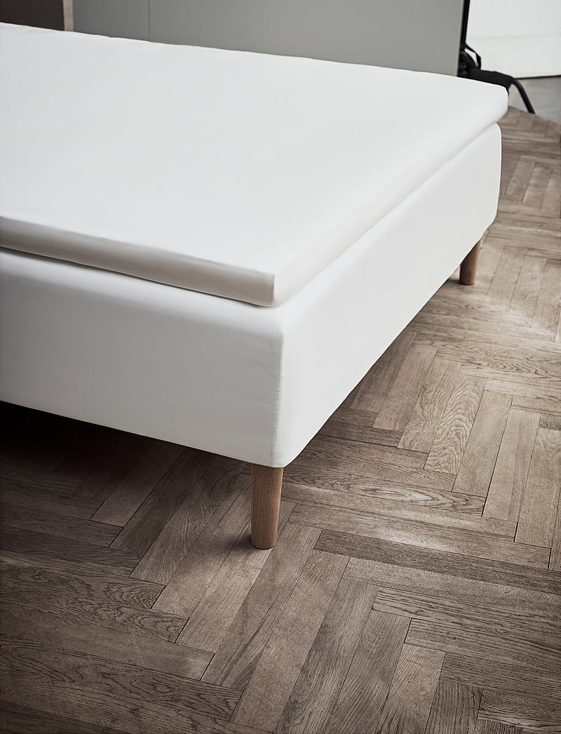 Juna - Percale Fitted sheet w/o elastic 90x210 cm white - die niedrigsten preise - white - 1