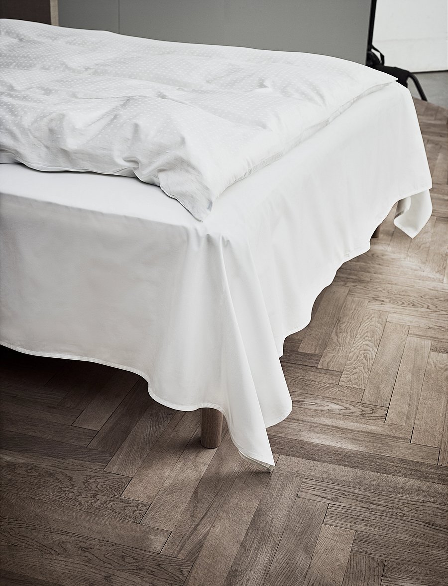 Juna - Percale Flat sheet 240x260 cm white - die niedrigsten preise - white - 1