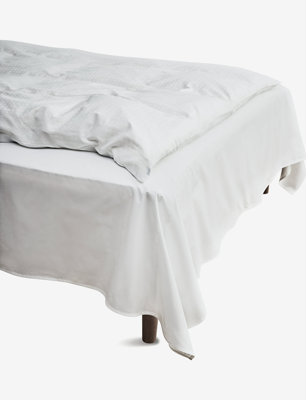 Juna - Percale Flat sheet 150x250 cm white - lowest prices - white - 0