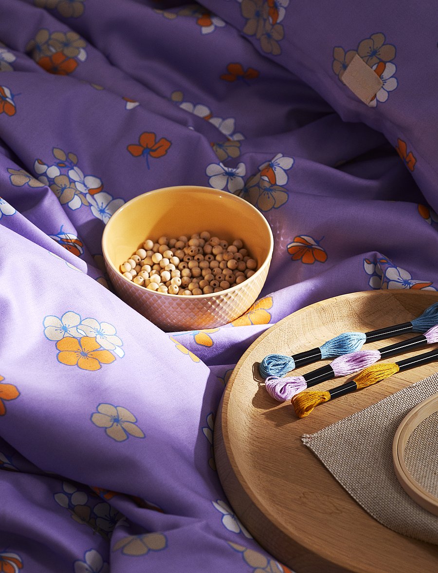 Juna - Grand Pleasantly Bed linen 140x200 cm lavender - versla eftir verði - lavender - 3