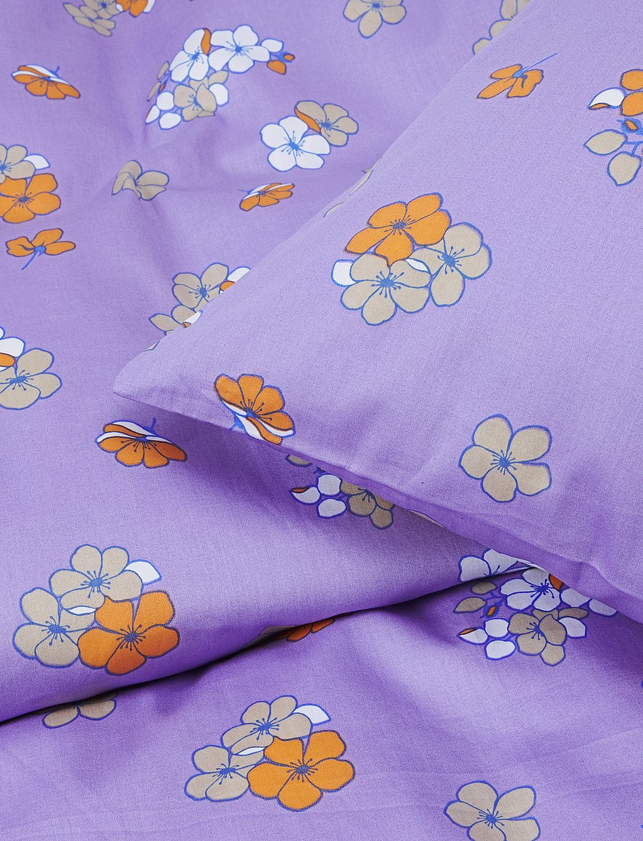 Juna - Grand Pleasantly Bed linen 140x200 cm lavender - versla eftir verði - lavender - 5