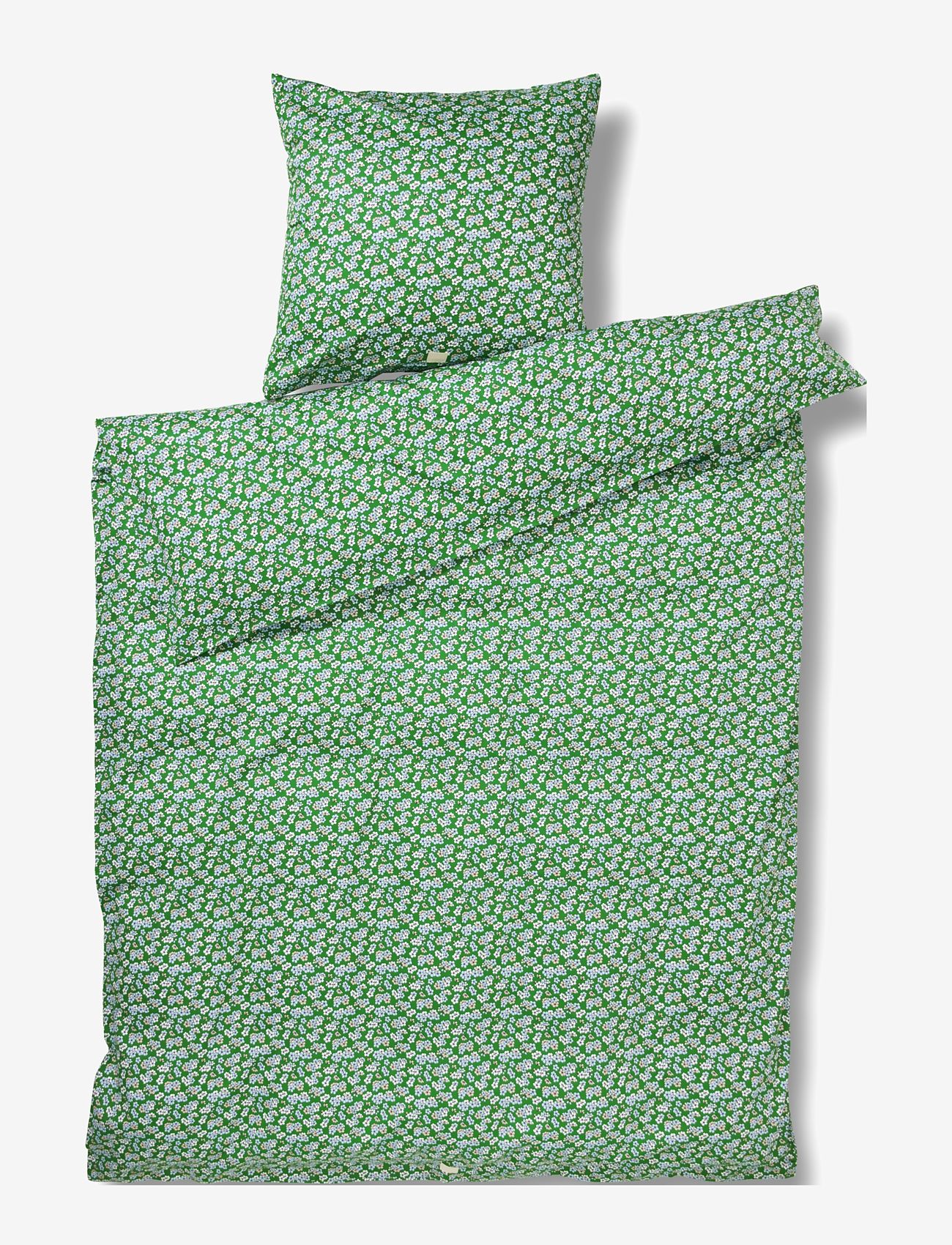 Juna - Pleasantly Bed linen 140x200 cm green - dekbedovertrekken - green - 0