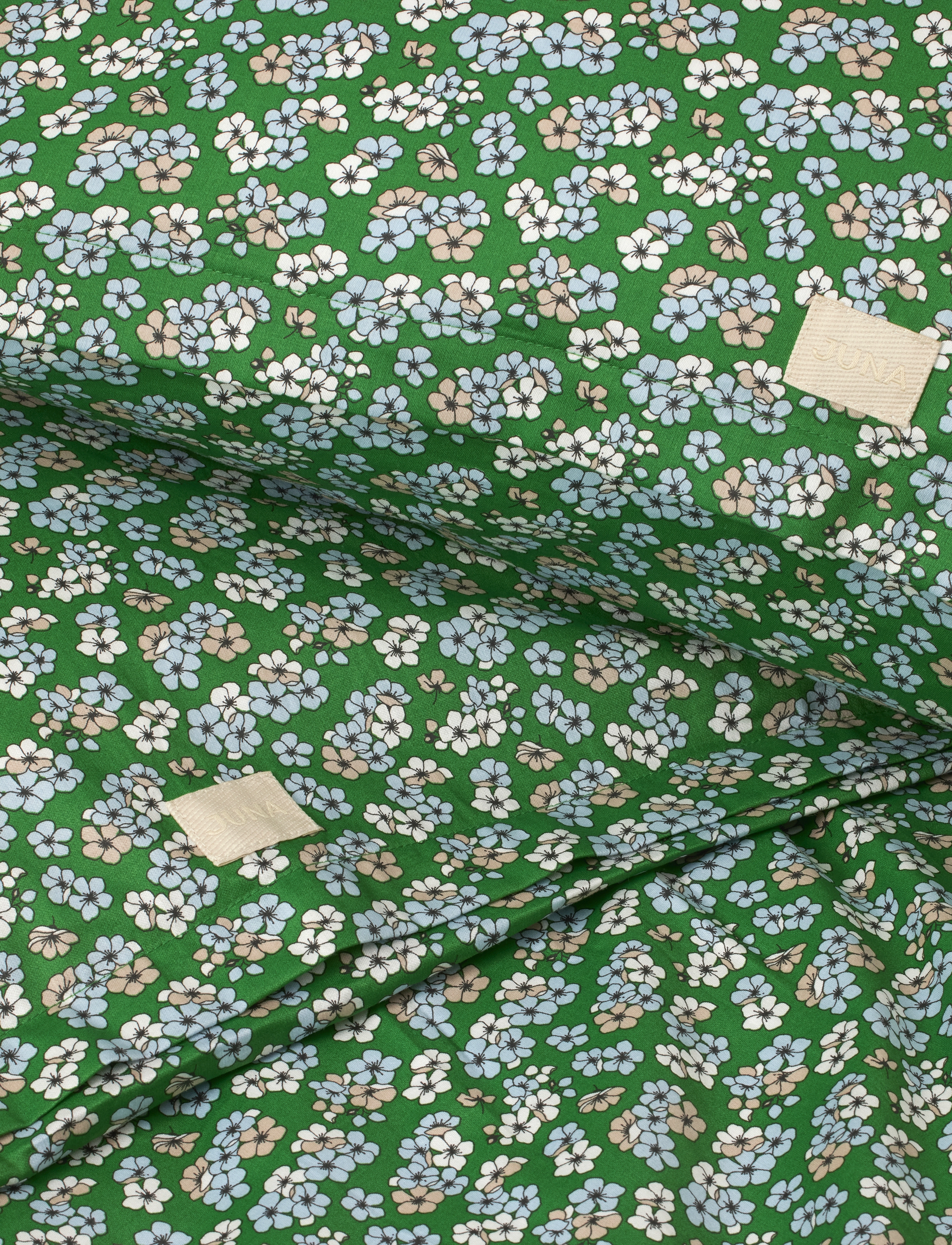 Juna - Pleasantly Sengetøj 140x200 cm grøn - køb efter pris - green - 4