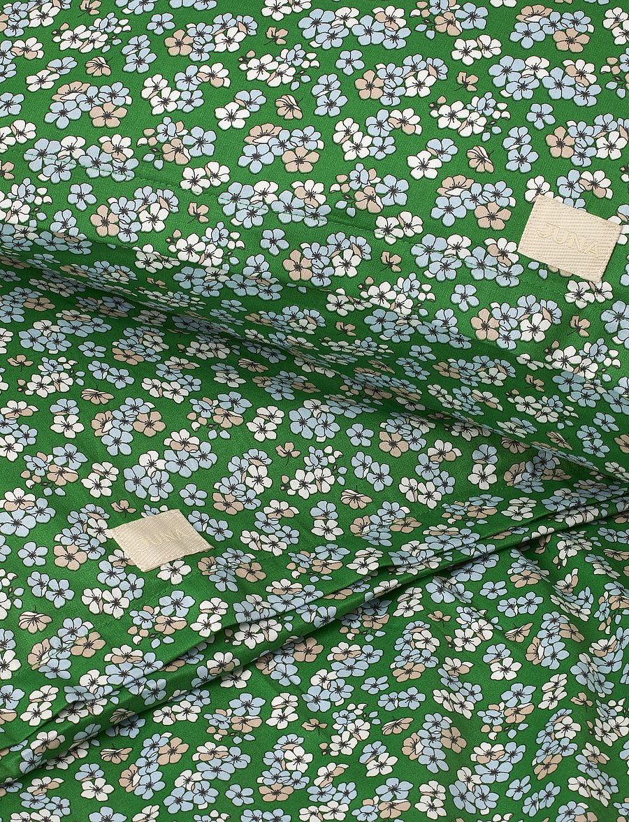 Juna - Pleasantly Sengetøj 140x200 cm grøn - køb efter pris - green - 4