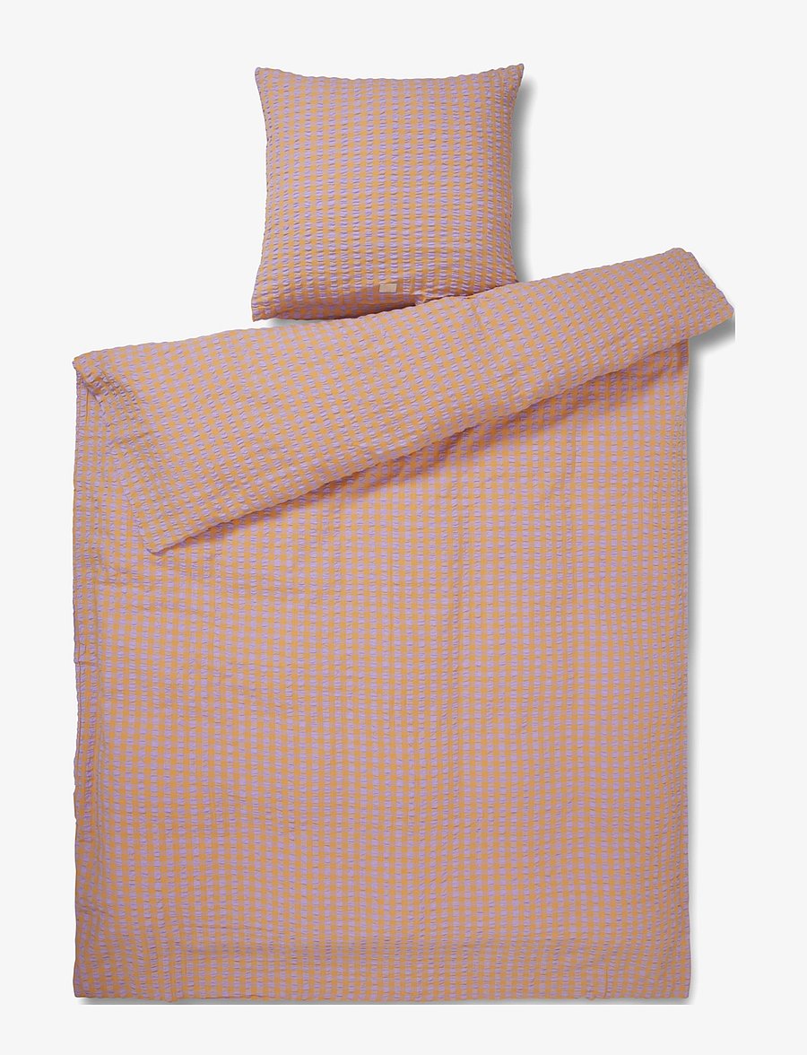 Juna - Bæk&Bølge Bed linen 140x200 cm lavender/peach - lavender/peach - 0