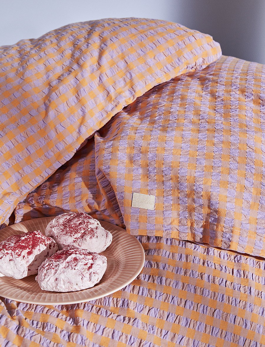 Juna - Bæk&Bølge Bed linen 140x200 cm lavender/peach - lavender/peach - 2