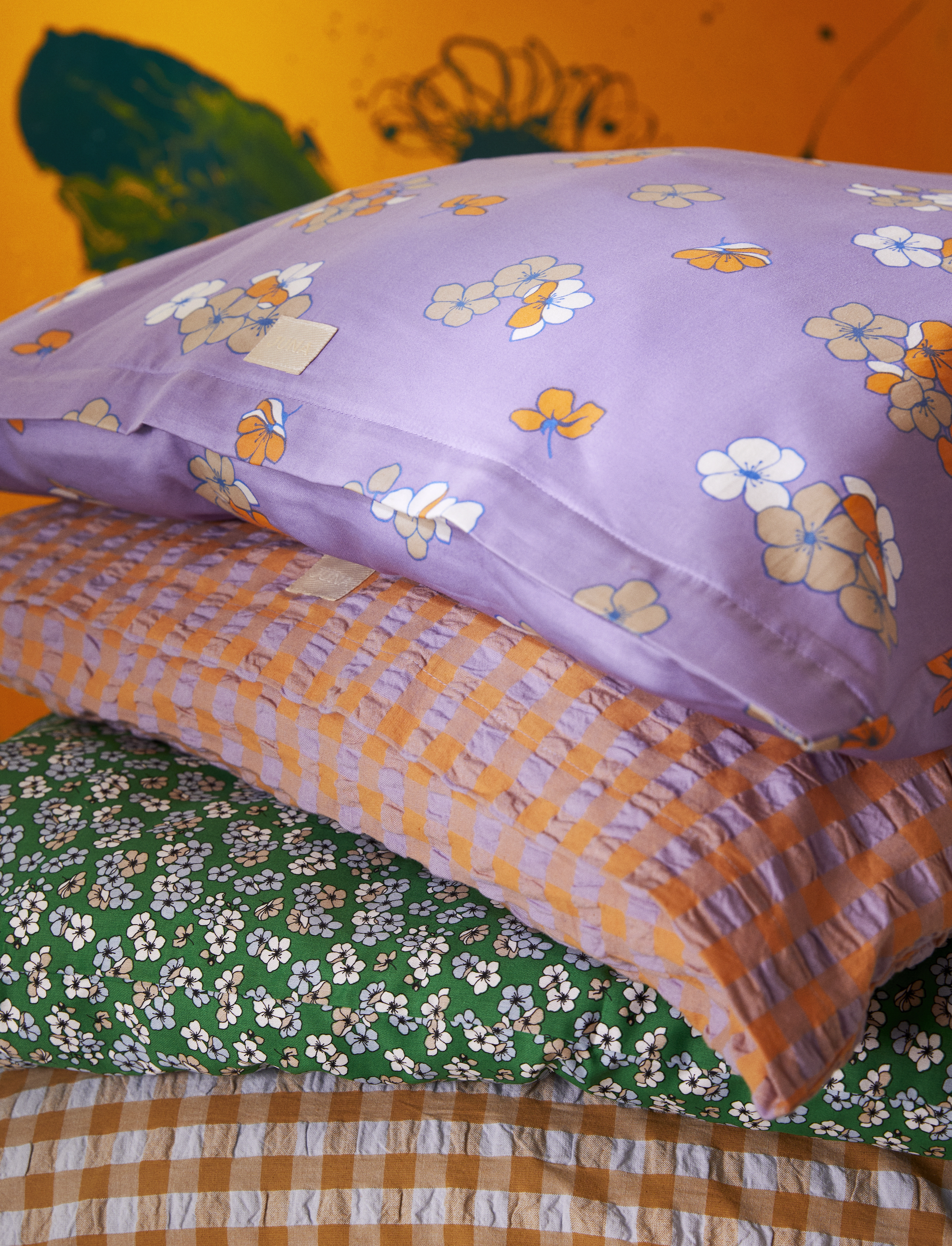 Juna - Bæk&Bølge Pillowcase 70x50 cm light blue/sand - kopfkissenbezüge - light blue/sand - 3