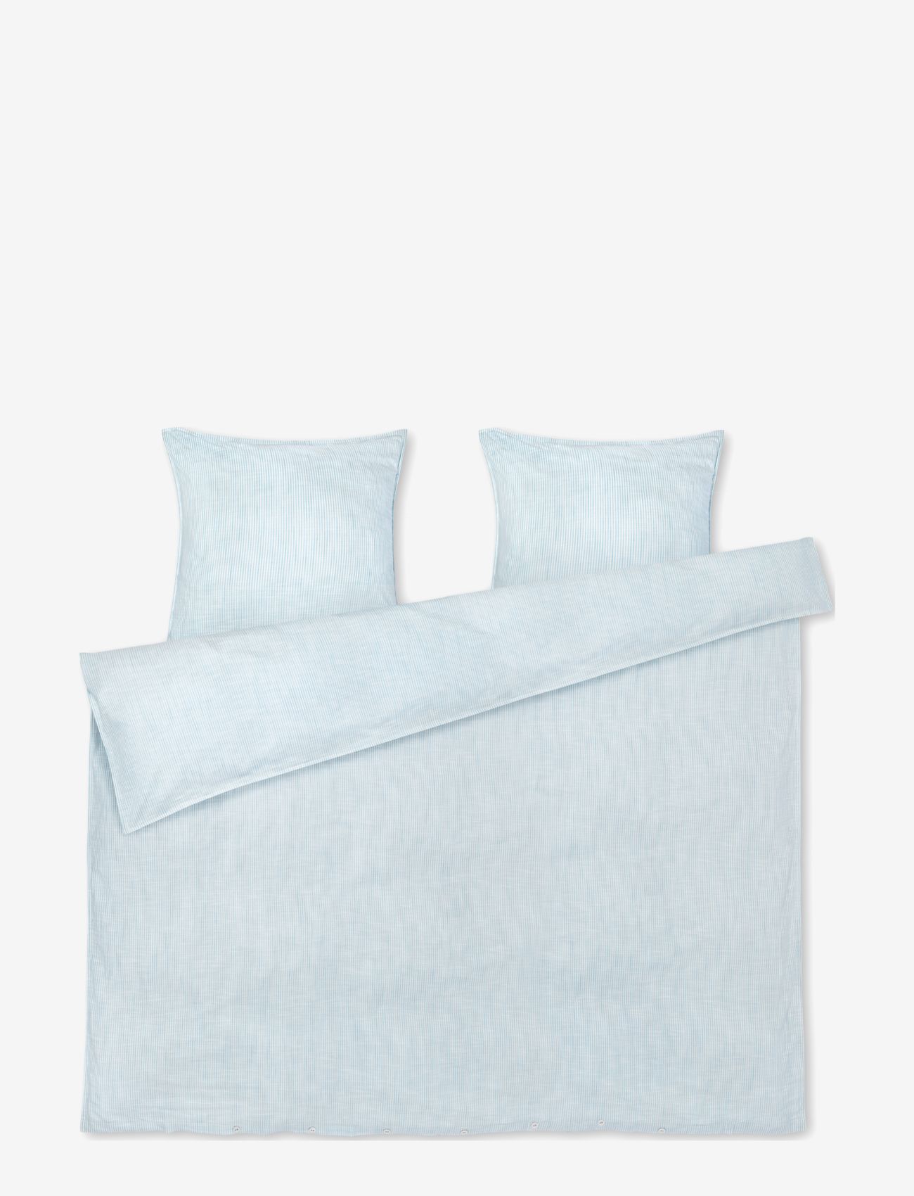 Juna Monochrome Lines Bed linen 220x220 cm SE - Juna - LIGHT BLUE/WHITE / blue