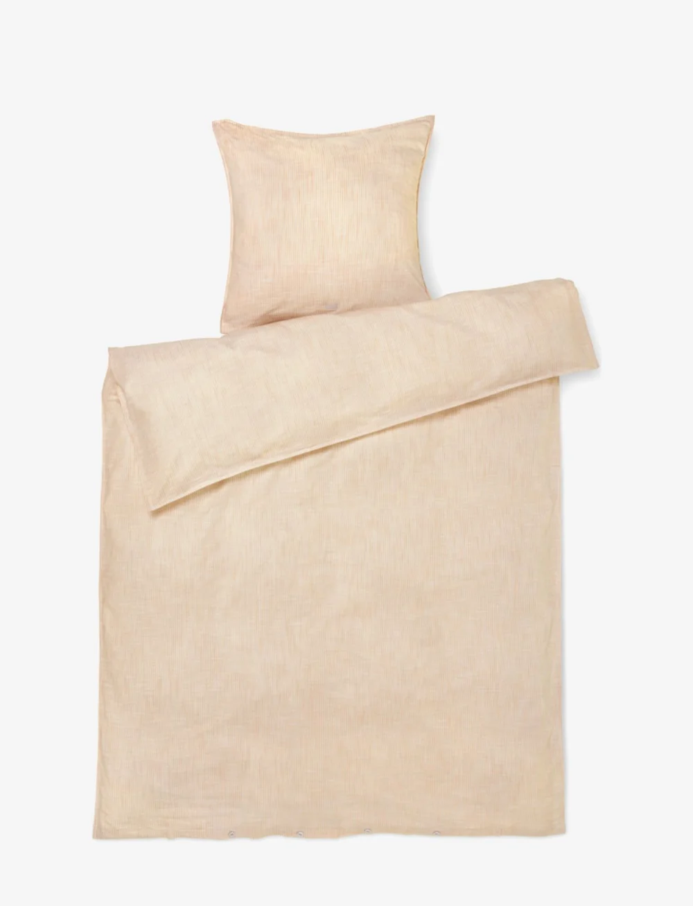 Juna - Monochrome Lines Påslakanset 150x210 cm SE - köp efter pris - ochre/white - 0